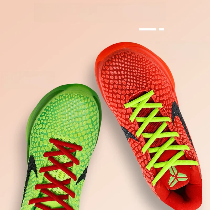 

Original Kobe Baskeall oe Laces Flat Bla And White Red een Cotton Polyester Yarn Knitted for Men's oes