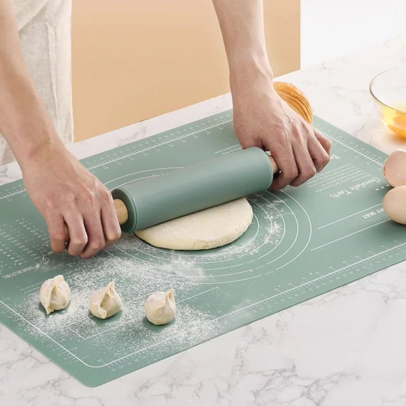 Silicone Measuring Kneading Pad Flour Pad Household Rolling Board Thick Non-slip - Very Suitable for Making Cakes and Bread