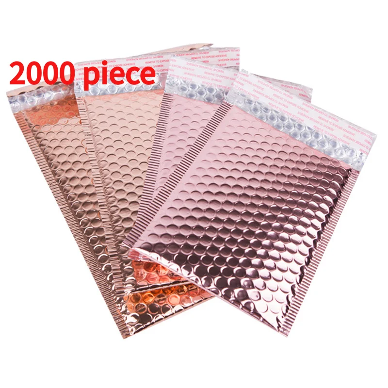 20 00piece.Custom.Metallic Foil Aluminizing Envelopes Mailing Padded Envelope Custom Printed Bubble Mailer Rose Poly Mailer