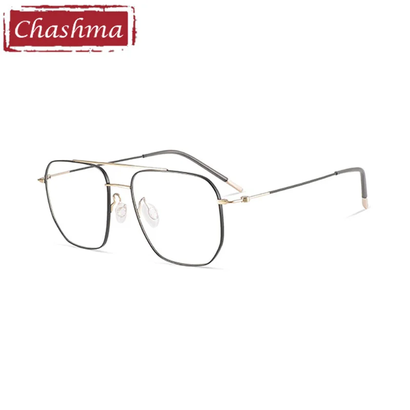 

Chashma Men Prescription Glasses Pure Titanium Big Circle Square Male Optical Eyewear Top Quality Screwless Glasses Gentlemen