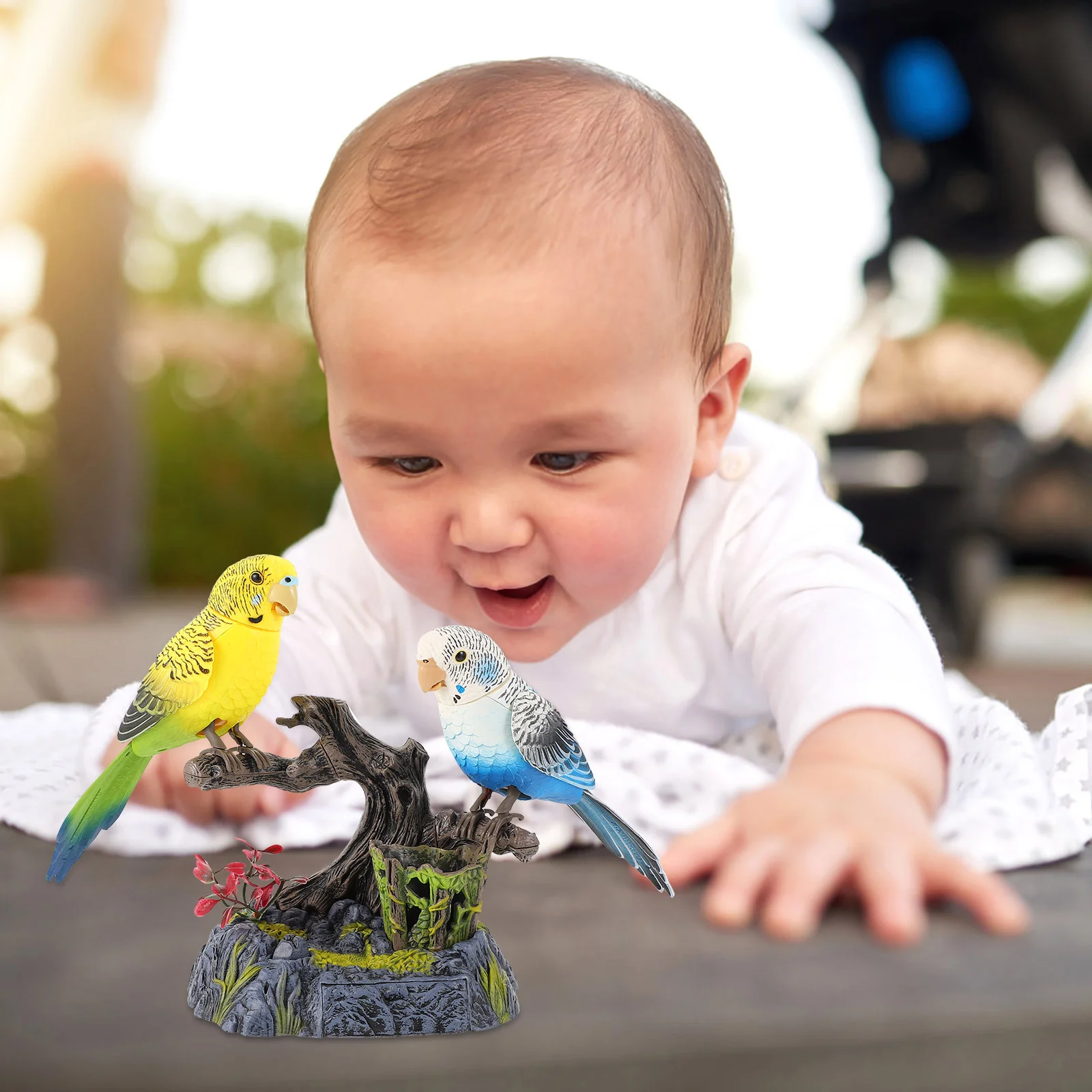 Puzzle Toys Chirping Bird Parrot Voice Control Electric Recording Talking Brain