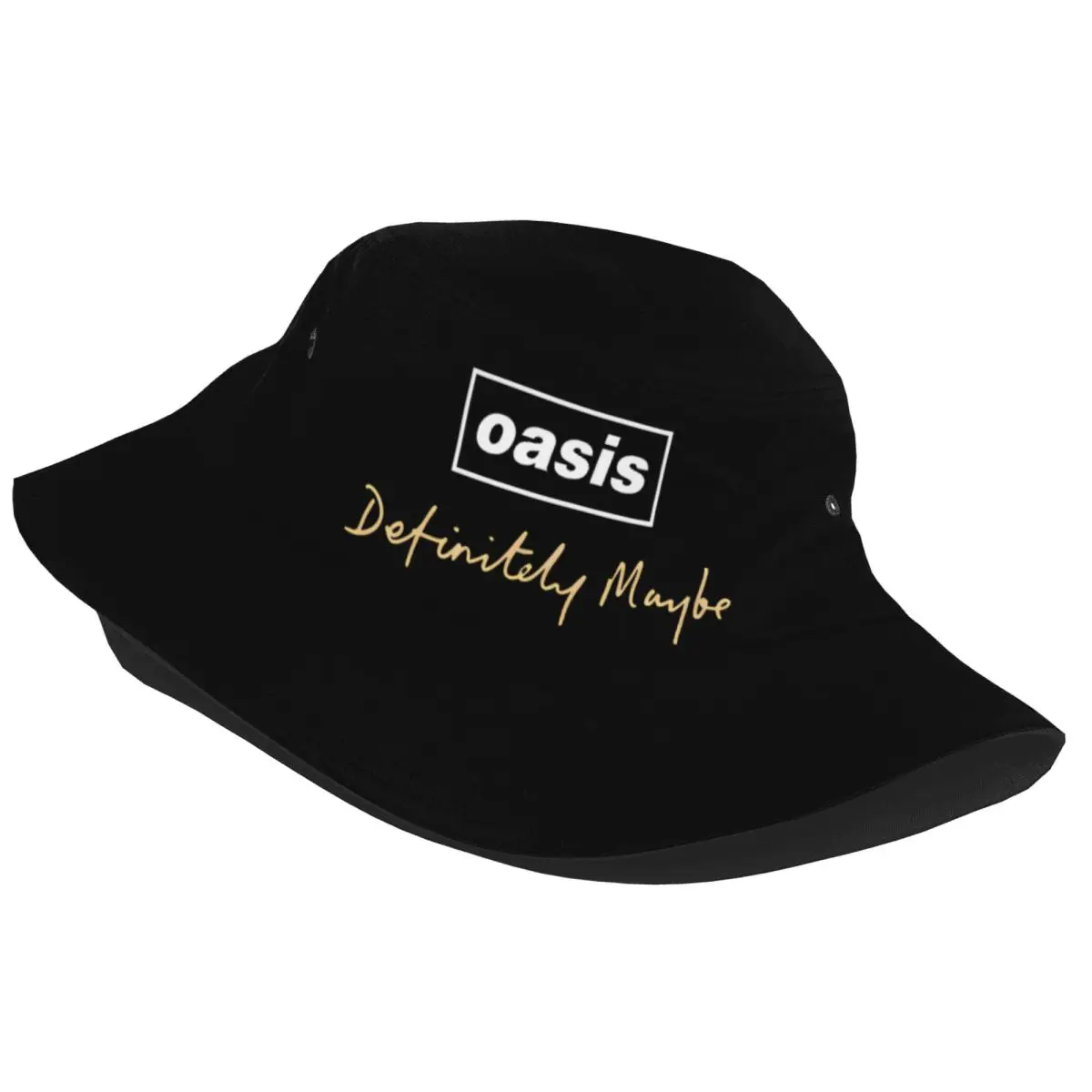 British Music Definitely Maybe Bucket Hat Beach Vacation Getaway Headwear Merch O-Oasis Fishing Hats Session Hats Foldable
