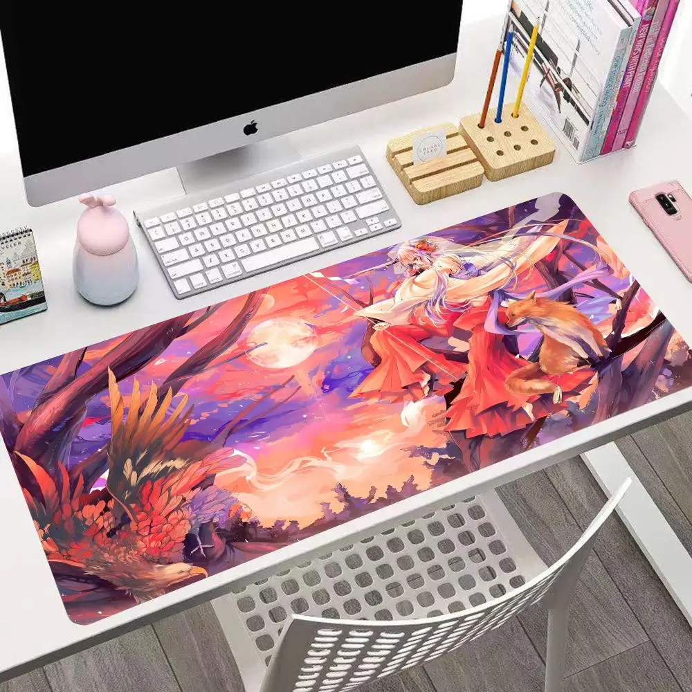 Kitsune Mouse Pad Cute HD Mousepad Pad Extended Gaming Keyboard  LargeMousepad 90x40cm XXL Gamer Mousepad