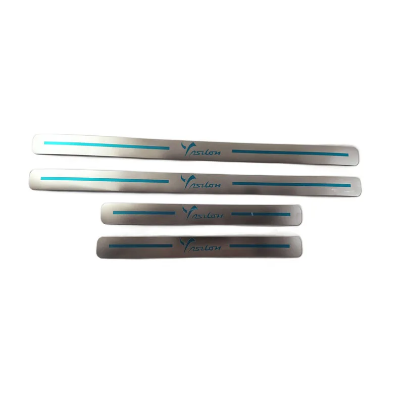 4PCS/Lot Stainless Steel For Lancia Ypsilon Ultra-thin Auto Car Door Sill Scuff Plate Pedal Cover