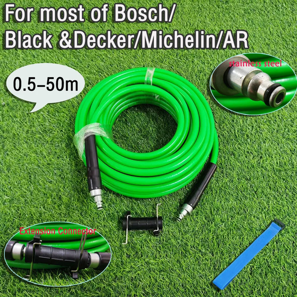 Anti distortion high-pressure cleaning hose pipeline sewage dredging car washing hose for most of Bosch/Black&Decker/Michelin/AR