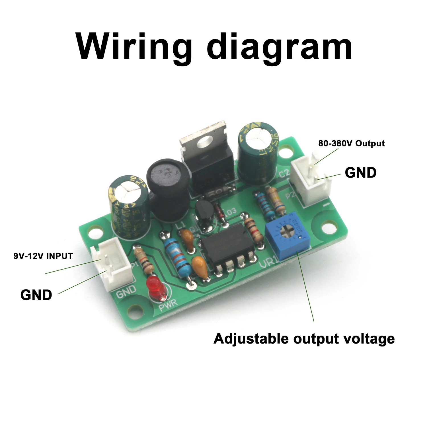 Nixie Tube Booster DC 9-12V TO 80-380V 160V 170V Boost Converter High Voltage Power drive 6E2 6E1 IN12 IN18 IN14 Glow Clock