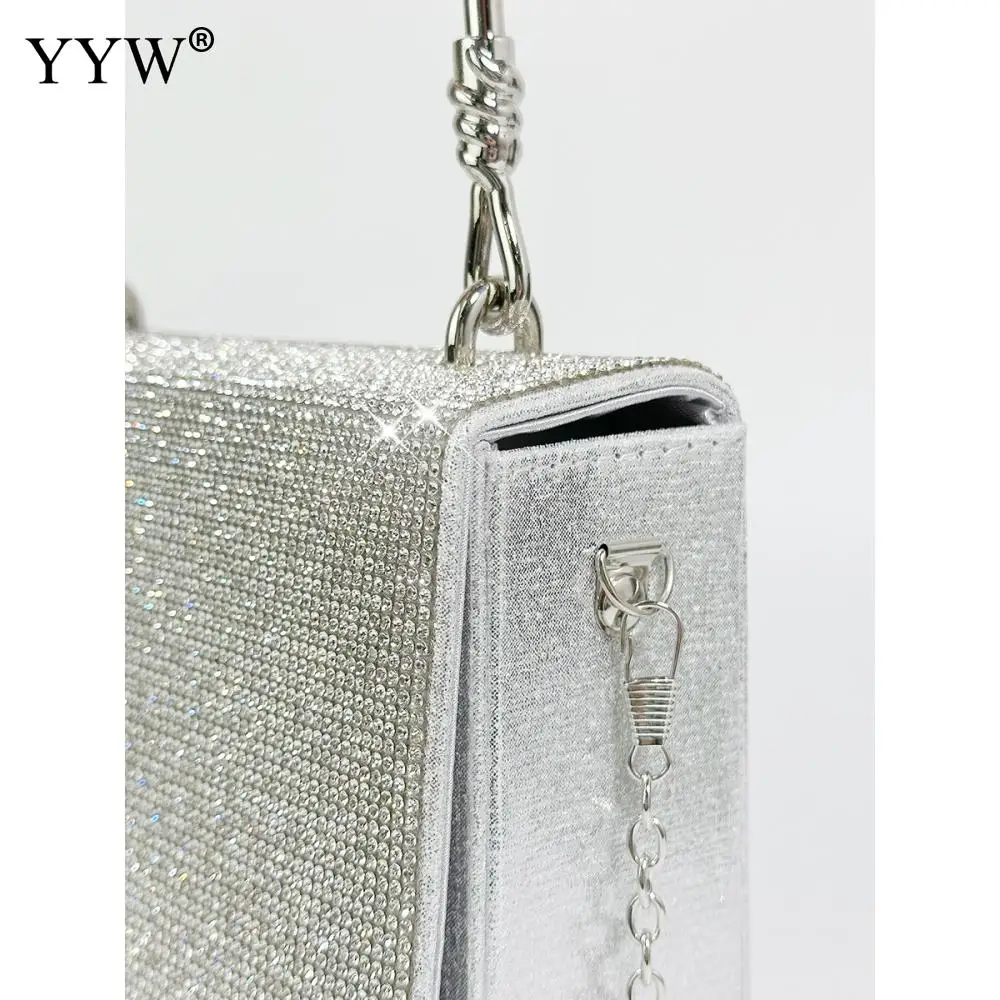 Luxury  Diamond Evening Clutch Bag For Women Wedding Shiny Rhinestones Handbags Chain Shoulder Bag Small Party Designer Handbag