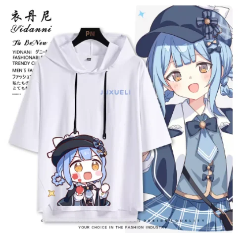 

Новая футболка с коротким рукавом в стиле аниме «Волшебная девочка»: летний костюм для косплея, повседневный свободный топ для студентов FP