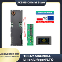 JKBMS Inverter Smart BMS 8S 16S 24V 48V 100A 150A 200A 8S-16S Family Energy Storage Lifepo4/Li-ion/LTO For Growatt Deye Inverter