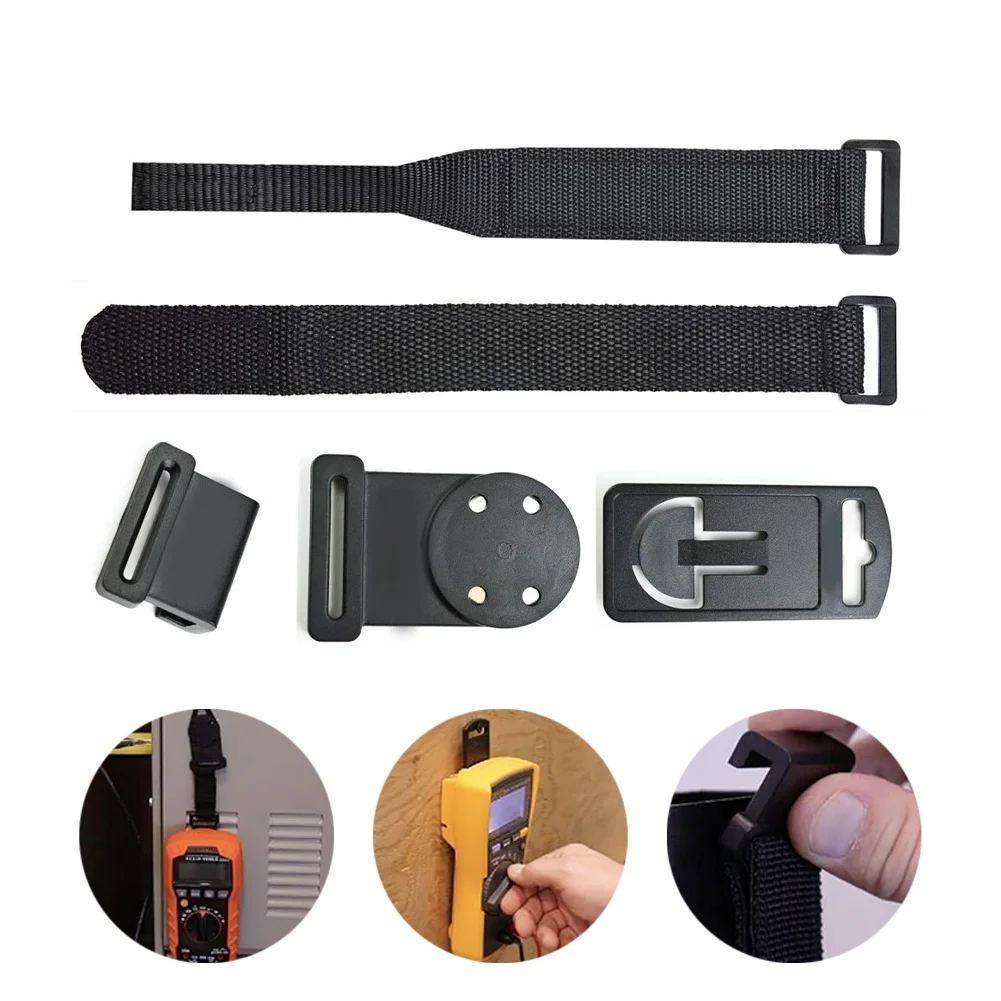 Kit gantungan tali gantung magnetik Universal, 5 buah gantungan dengan klip untuk multimeter 370*32 Mm bagian Multi-Meter