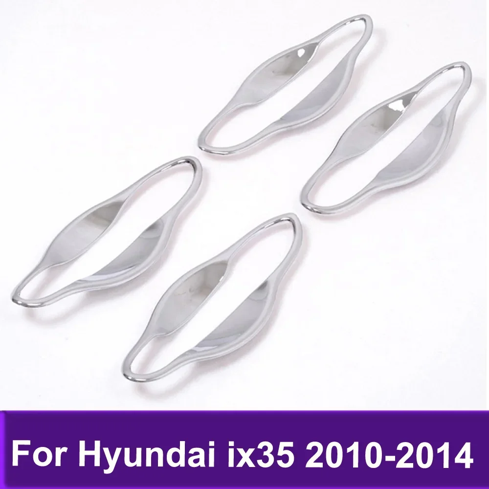 

ABS Chrome Car Accessories Side Door Handle Bowl Cover Trim Sticker For Hyundai ix35 2010 2011 2012 2013 2014