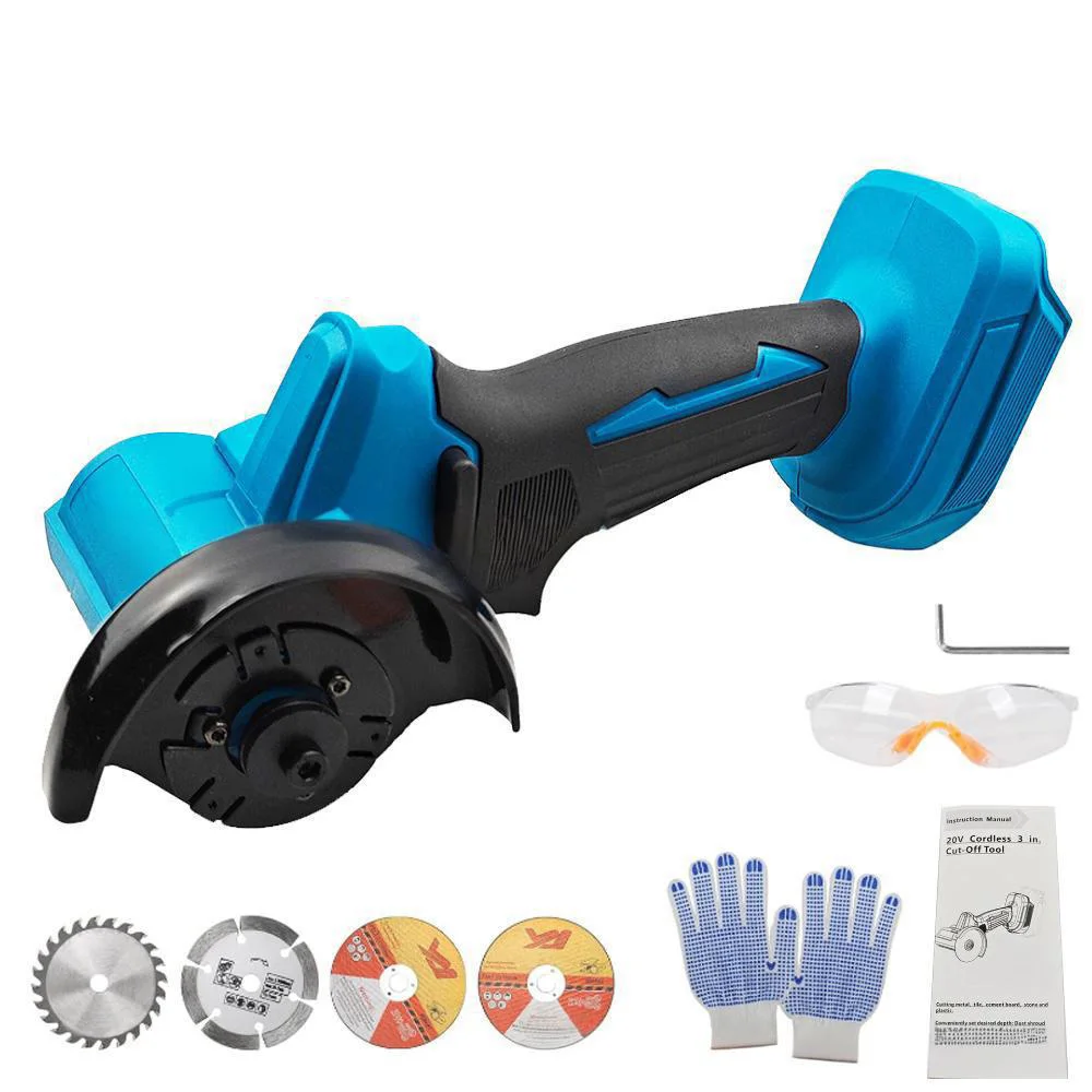 

3 Inch Lithium Electric Angle Grinder Brushless Grinding Cutting Polishing Machine Woodworking Power Tool for Makita 18V Battery