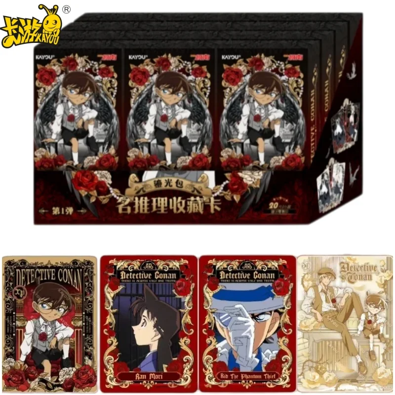 KAYOU Authentic New Detective Conan Series Mystery Collection Cards Shinichi Kudo Custom Luminous Bag Anime Merchandise Gift