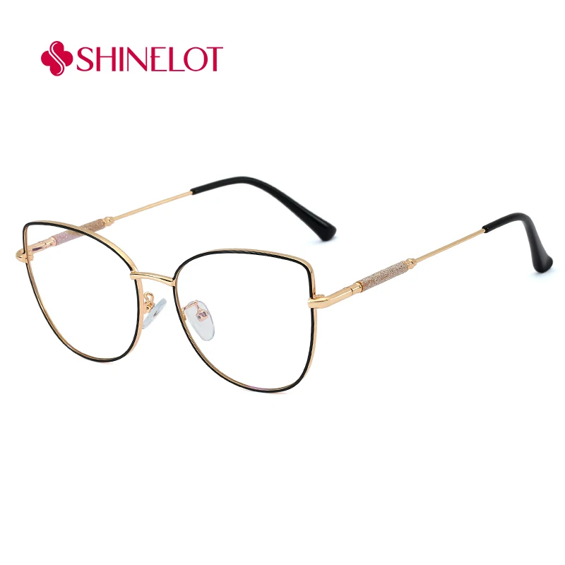 

95761 Classy Cat Eye Eyeglasses Frame Female Radiation Protection Glasses Youth Style Elegant Modern Lady Eyewear