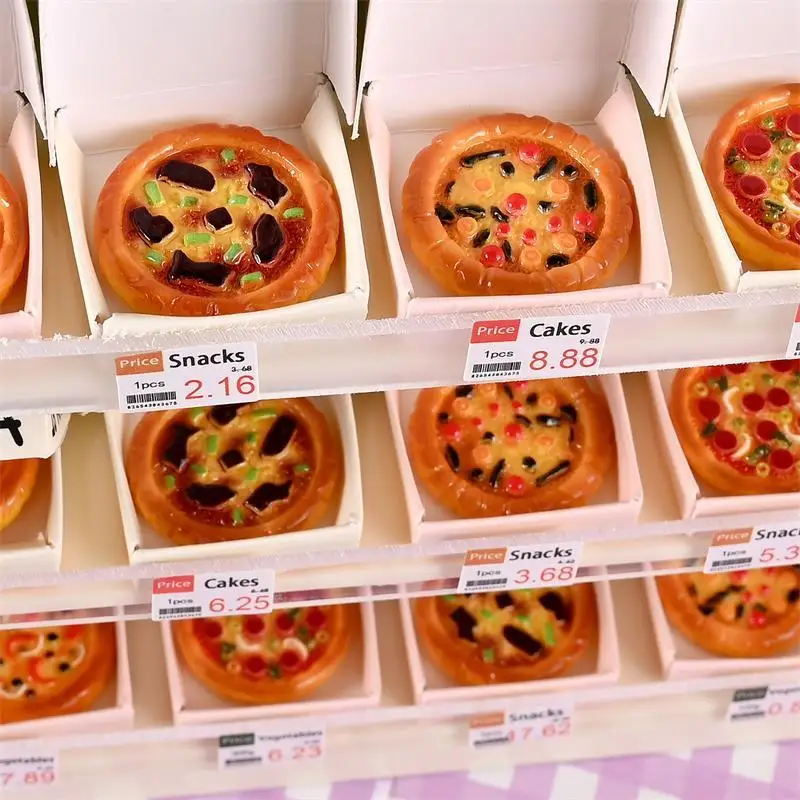 Jouets alimentaires de cuisine miniatures mignons, modèle de Pizza simulée, décoration de maison de poupée/Micro paysage, jouet et cadeau pour enfants, 10 pièces