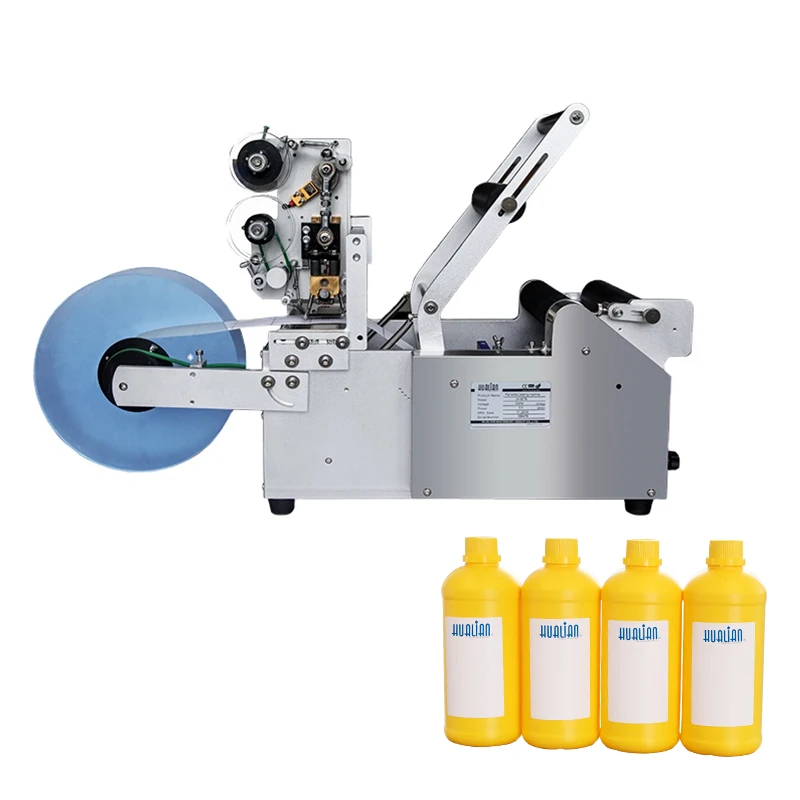 MTH-50TSemi Automatic Desktop Plastic Pet Tmineral Water Vial Bottle Sicker Label Lableling Applicator Machine for Round Bottles