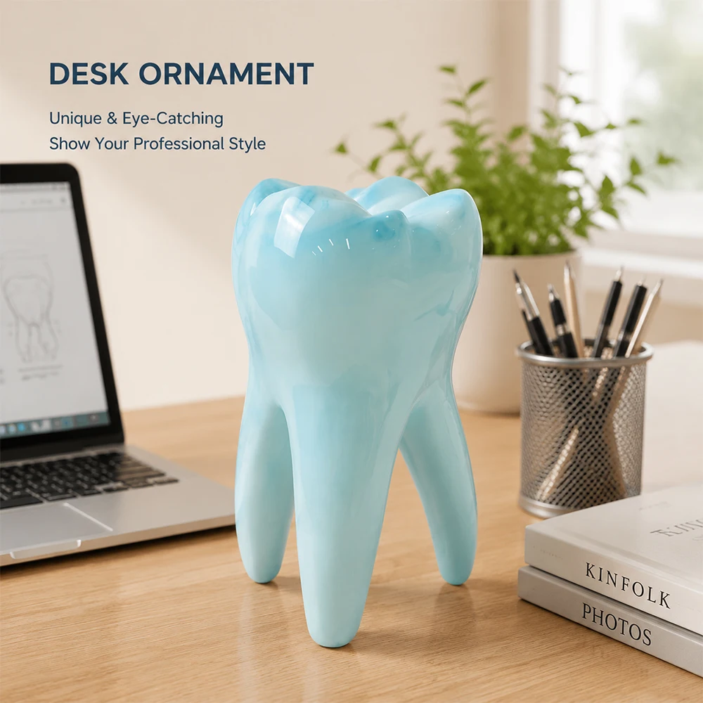 3D Tooth Shaped Mold Dentist Decoration For Dental Clinic Office Table Model Figurines Ornament Dental Decoration Gifts