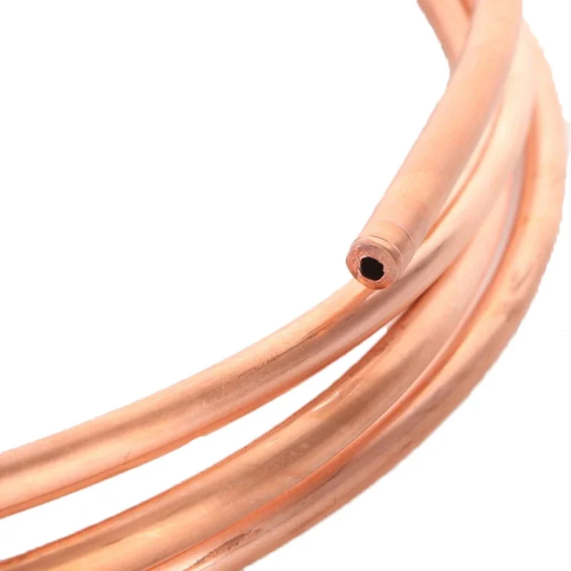 T2 99.9%Pure Copper Tube Soft Copper Tube Air Conditioning Copper Pipe Robust And Corrosion Resistant OD 2mm 3mm 4mm 5mm~19mm