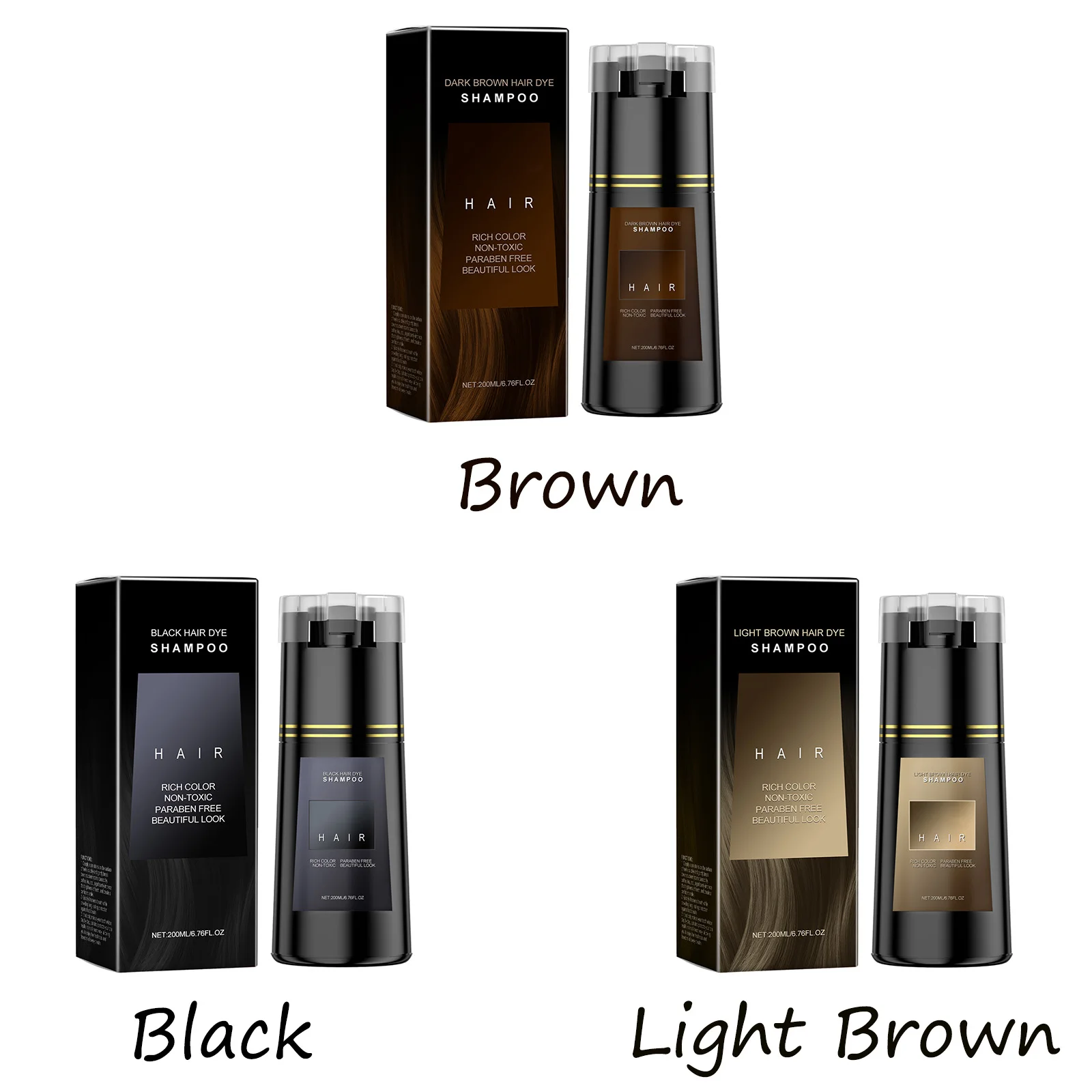 Hair Dye Shampoo Easy To Color Dye While Washing Effectively Cover Leaves Hair Shiny Smooth Large Capacity No Toxic Mild Gentle