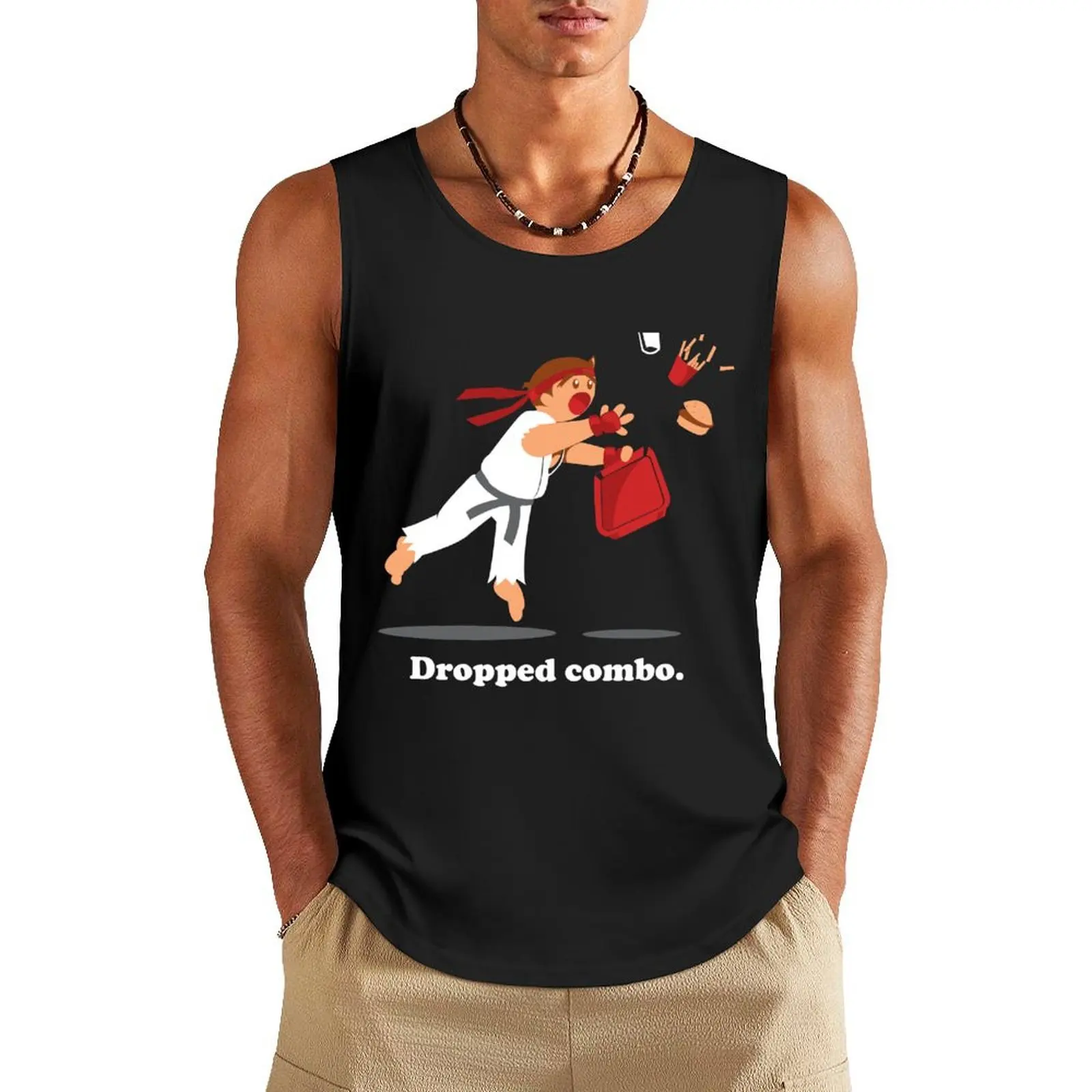 

Dropped Combo Tank Top gym clothing summer T-shirt for fitness Gym wear