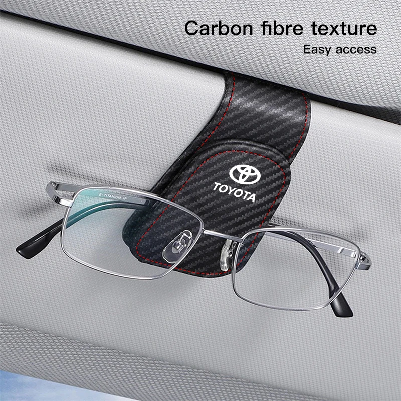 Car Glasses Sun Visor Box Auto Sunglasses Clip Card Accessories For Toyota GR Gazoo Racing Supra Corolla Parts Sport 86 Yaris