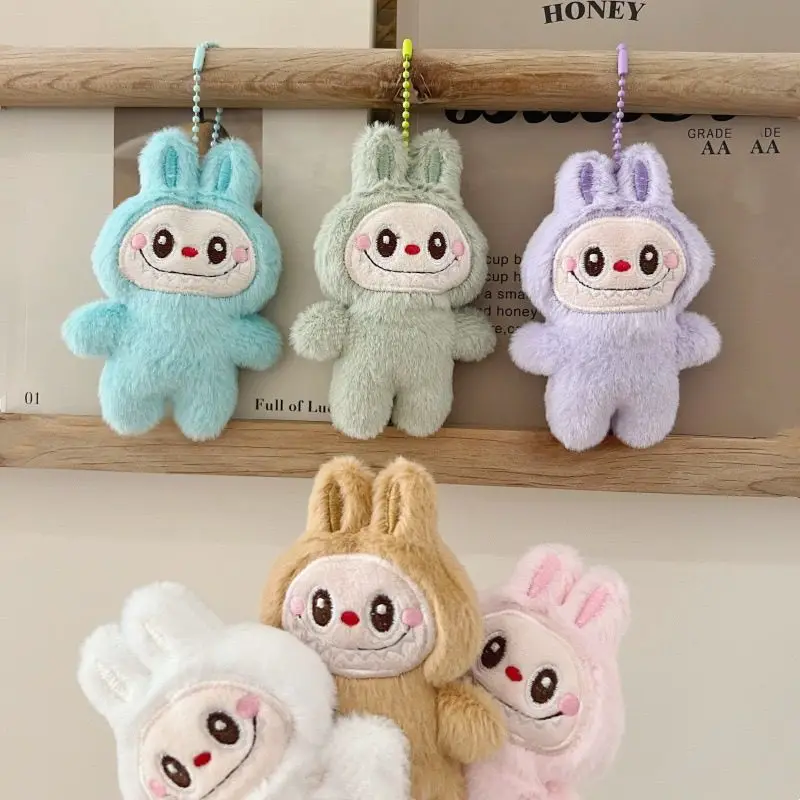 Nuovo cartone animato Labubu peluche bambola ciondolo Kawaii portachiavi studente zainetto ciondolo bambola ragazza ragazzo regalo giocattoli