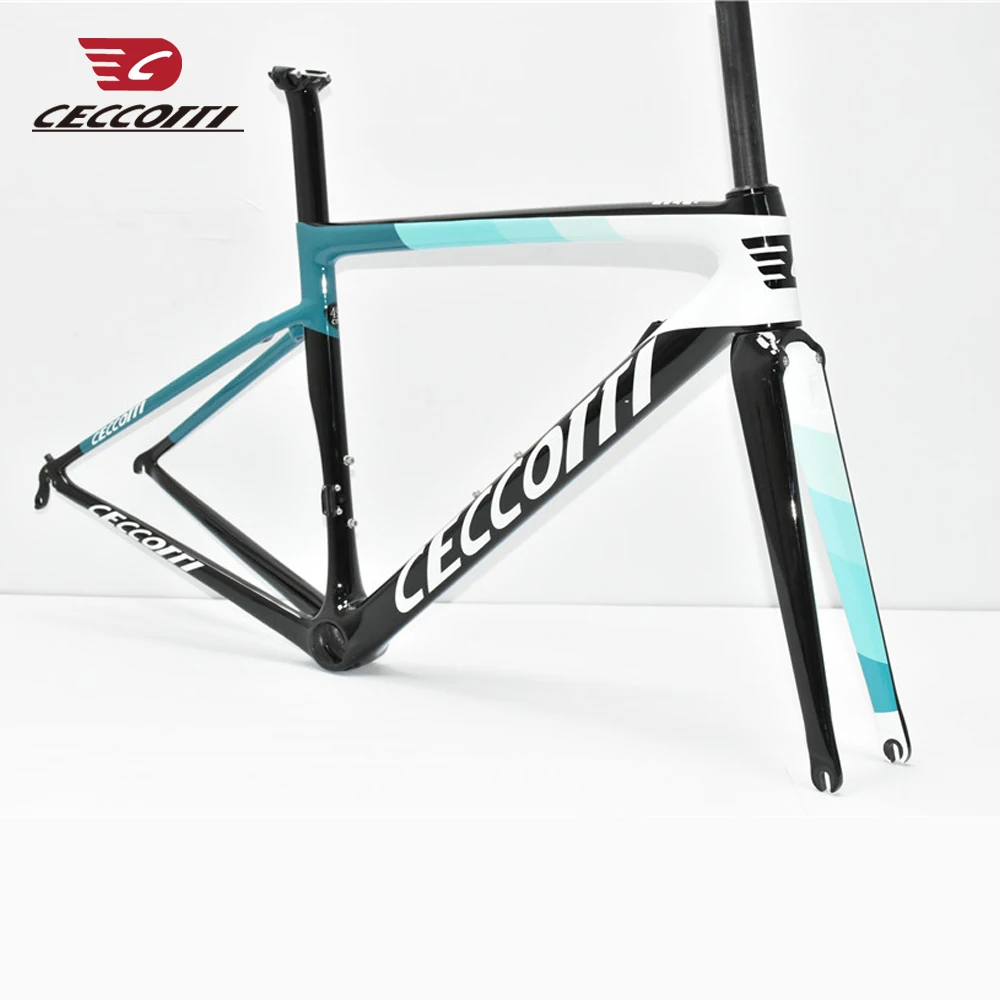 CECCOTTI-Full Carbon Road Bike Frame, Rim Brake, Bottom Bracket, BSA PF30, T1000 Carbon Frame