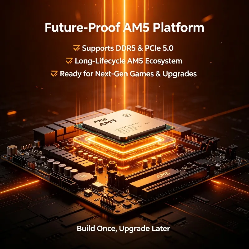 Picture 7: 8-Core 16-Thread AMD Ryzen 7 9800X3D Zen5 4nm 4.7GHz 5.2GHz AM5 104MB 3D V-Cache 120W DDR5 Gaming Desktop CPU Processor