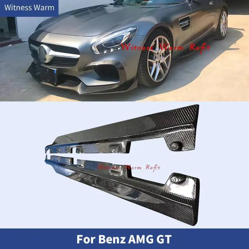 Jupe de pare-chocs latéral Frp/fibre de carbone pour Benz Amg Gt jupes latérales tablier Kit de carrosserie de voiture