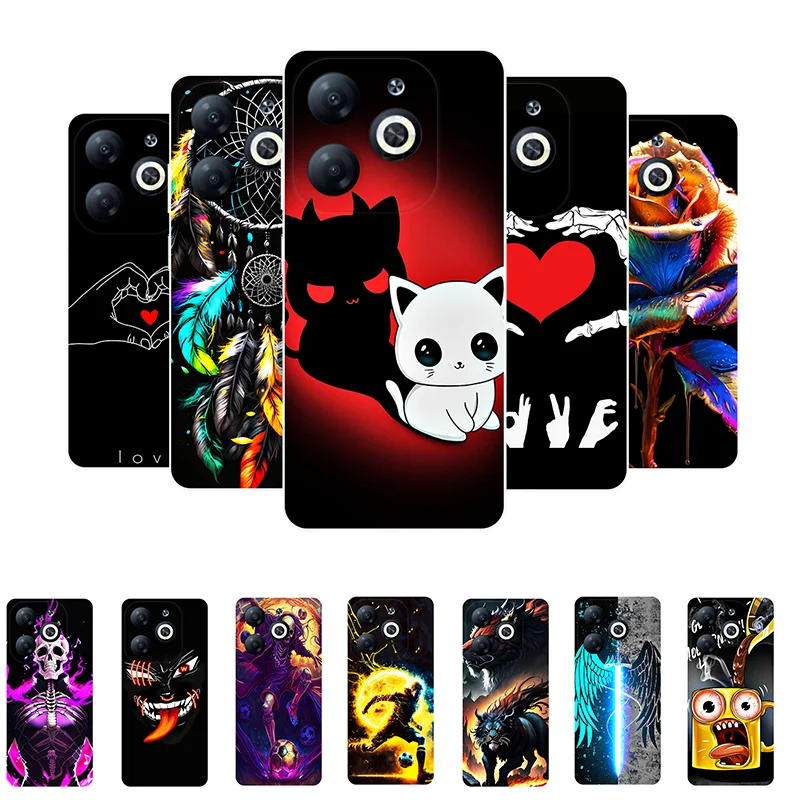 For Infinix Smart 8 Pro Case X6525B Funny Cute Silicone Soft Back Case for Infinix Smart 8 Pro Cover Smart8Pro Shockproof Bumper