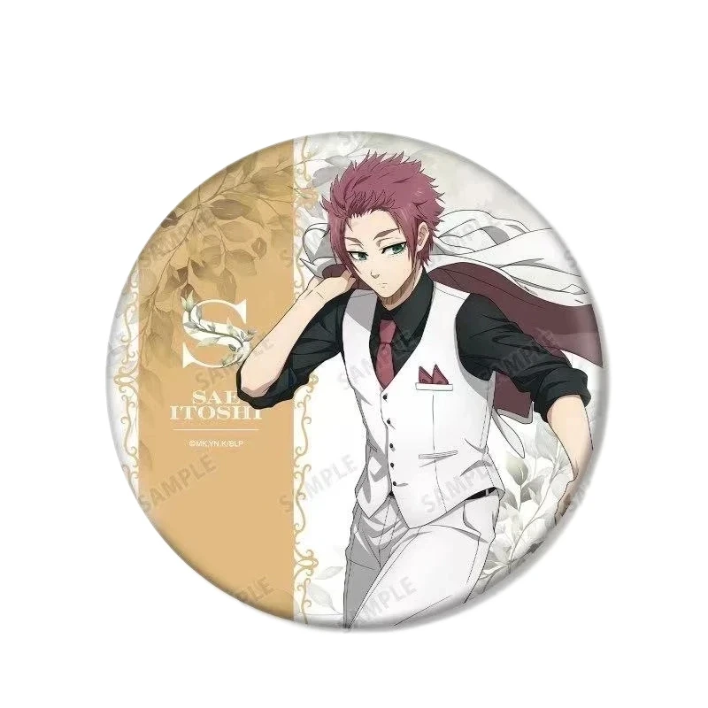 Oliver Aiku Anime Figure Metal Badge Character Karasu Tabito Backpack Ornament Pins Itoshi Sae Brooch Fans Collection Gift