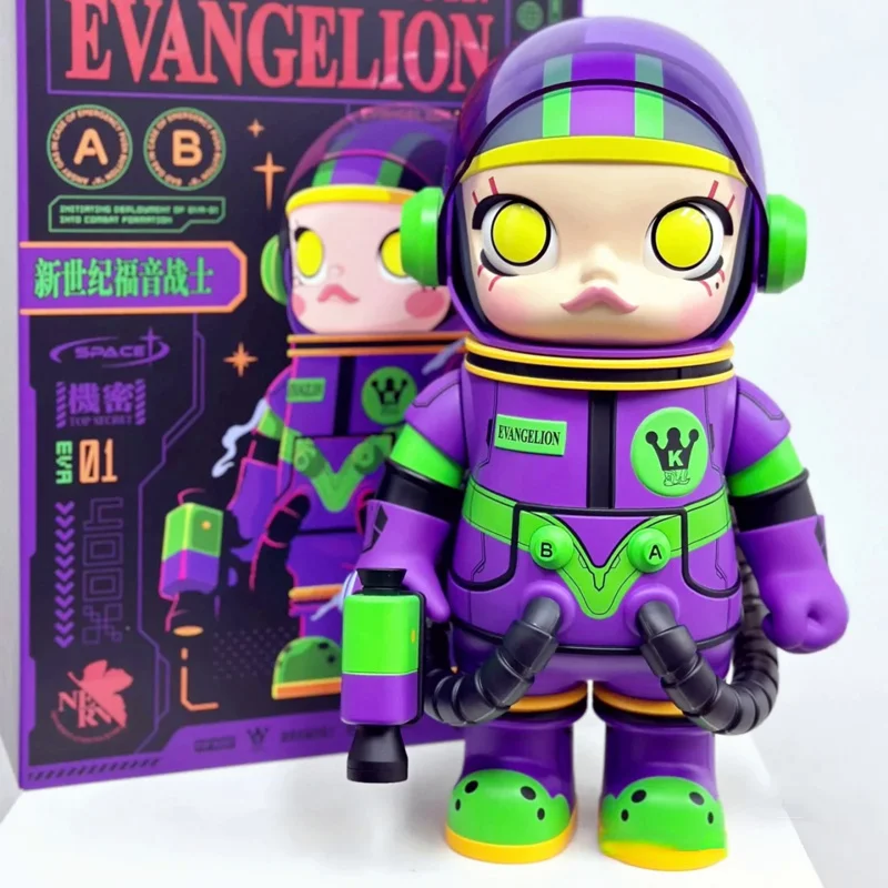 

Original Eva Mega Space Molly 400% Collection Purple Green Astronaut Molly Figure Limited Edition Collection Art Toy