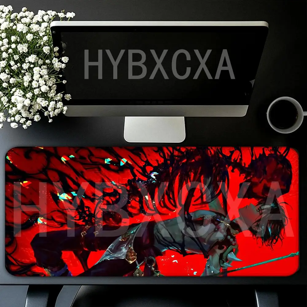 HYBXAXC Red Background Abstract Art Print Mouse Pad Non-slip Rubber Desk Mat For Home Office Gaming Keyboard Mats Gamer Mousepad