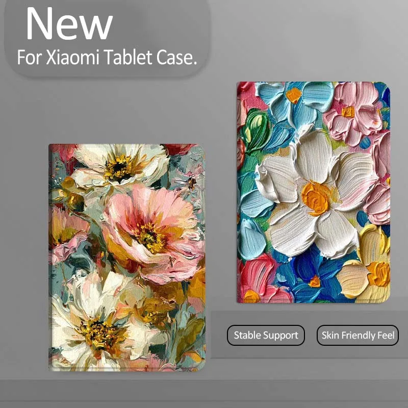 

Cartoon Colorful Flower Painting Tablet Case For Xiaomi Redmi Mini Pad SE K 2 4 5 6 7 8 2023 2025 11 8.8 11.2 10.1 Pro Gift