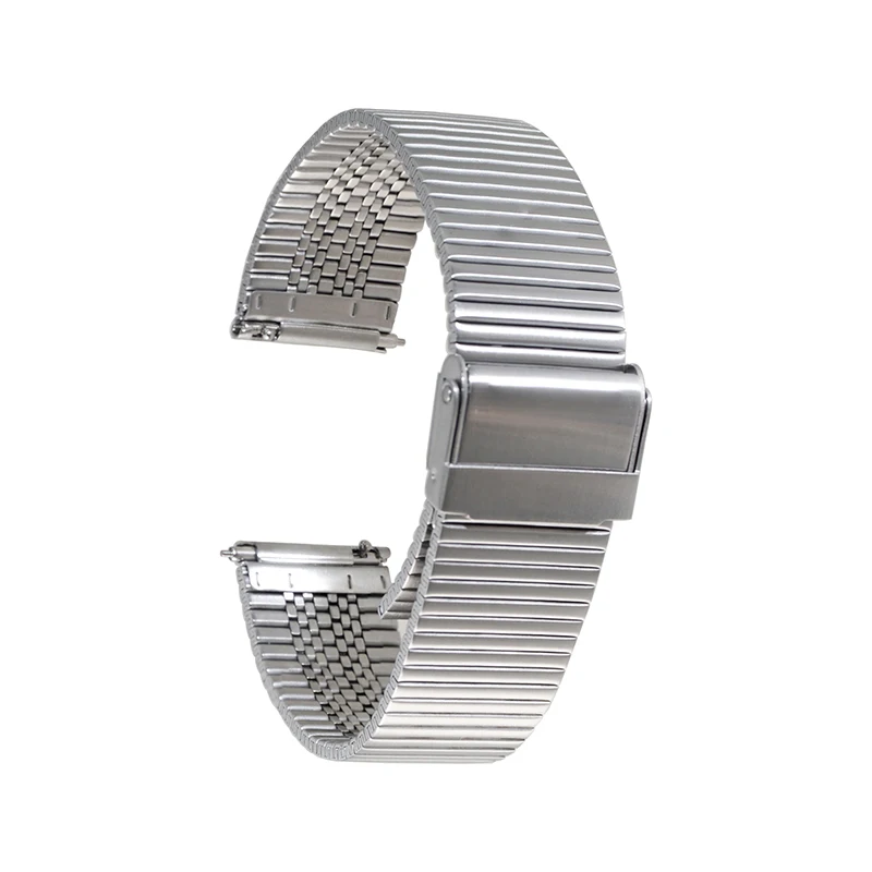 Quick Release 18mm 20mm 22mm Stainless Steel Silver Metal Bracelet Two piece Vintage Metal Bracelet