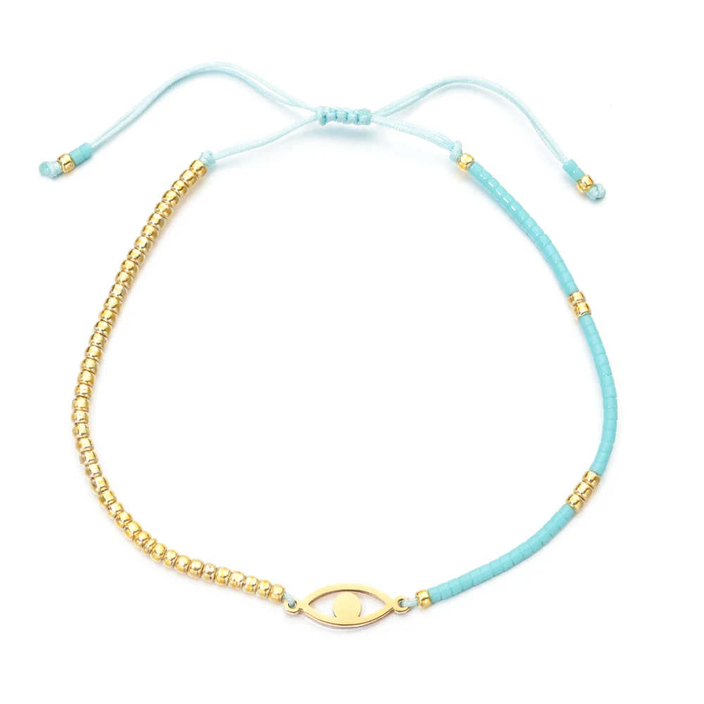 ZMZY Cute Charm Evil Eye Bracelet Jewelry for Women Miyuki Seed Beads Dainty Simple Bracelets Pulseras Mujer Moda Jewellery