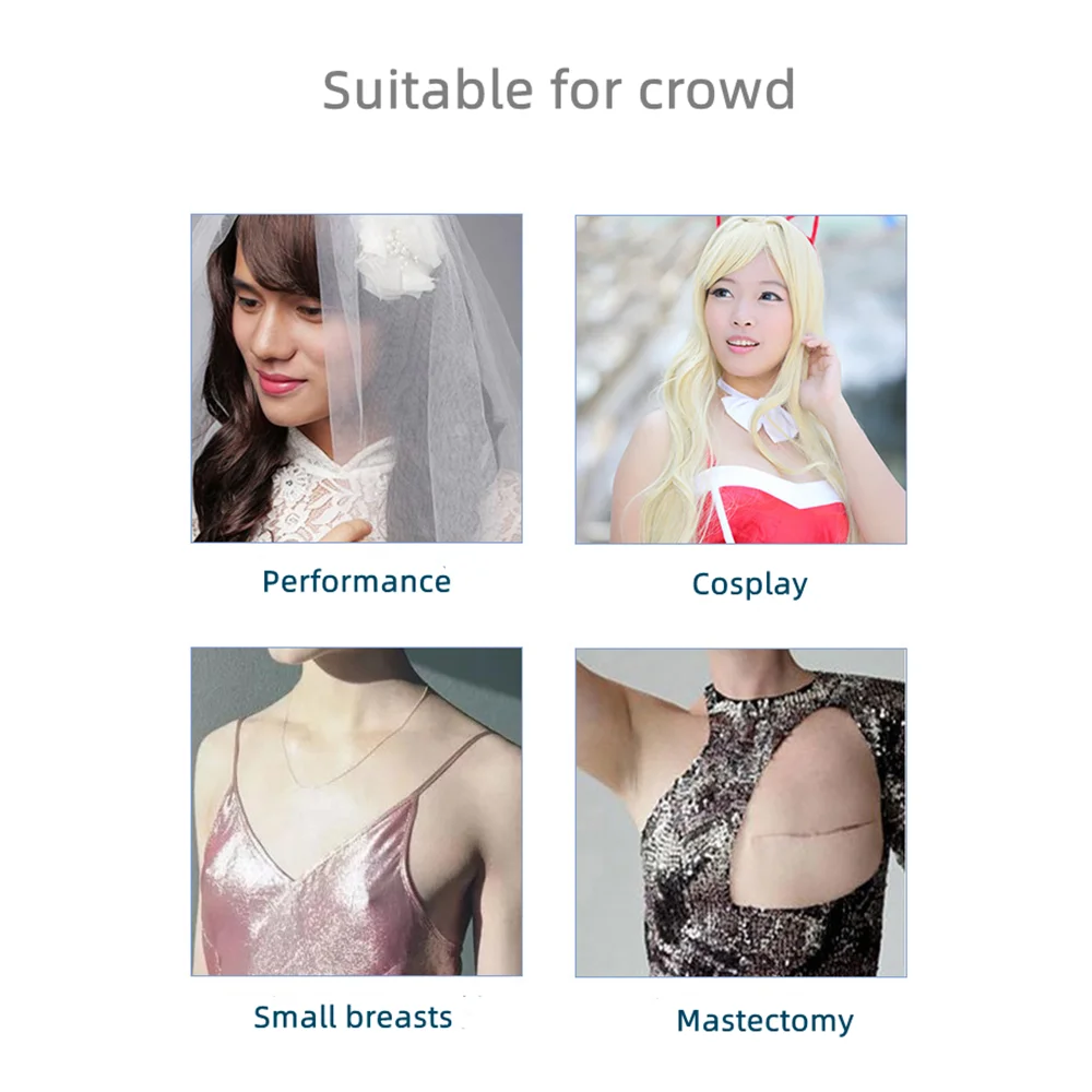 Huge Boobs Fake Tits False Nipples Silicone Crossdresser Breasts Shoulder Strap Design For Cosplay Transgender Live Streaming