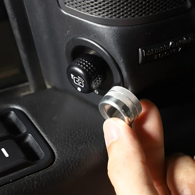 For Land Rover Discovery 3 LR3 2004-09 Aluminum Car Rearview Mirror Adjustment Knob Button Cover Decorative Ring Car Accessories