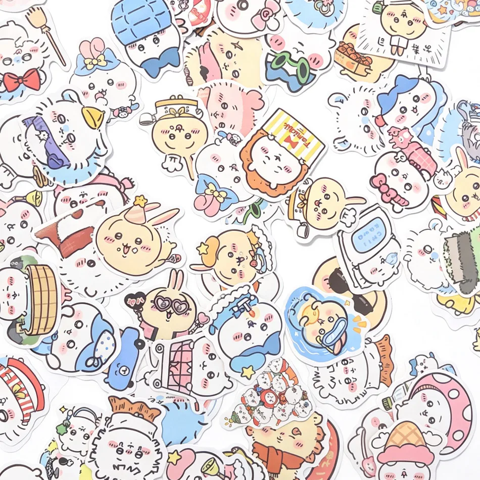 100Pcs Kawaii Chiikawa Cute Cartoon Stickers, Decor for Desk, Laptop, Scrapbook, Luggage & Room Decor, Kids Gift view 2