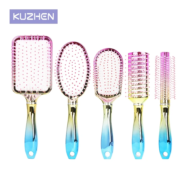 Luxury Plated Airbag Massage Comb Scalp Care Female Curly Hair Household High-grade Anti-static Hair Loss Makeup Comb