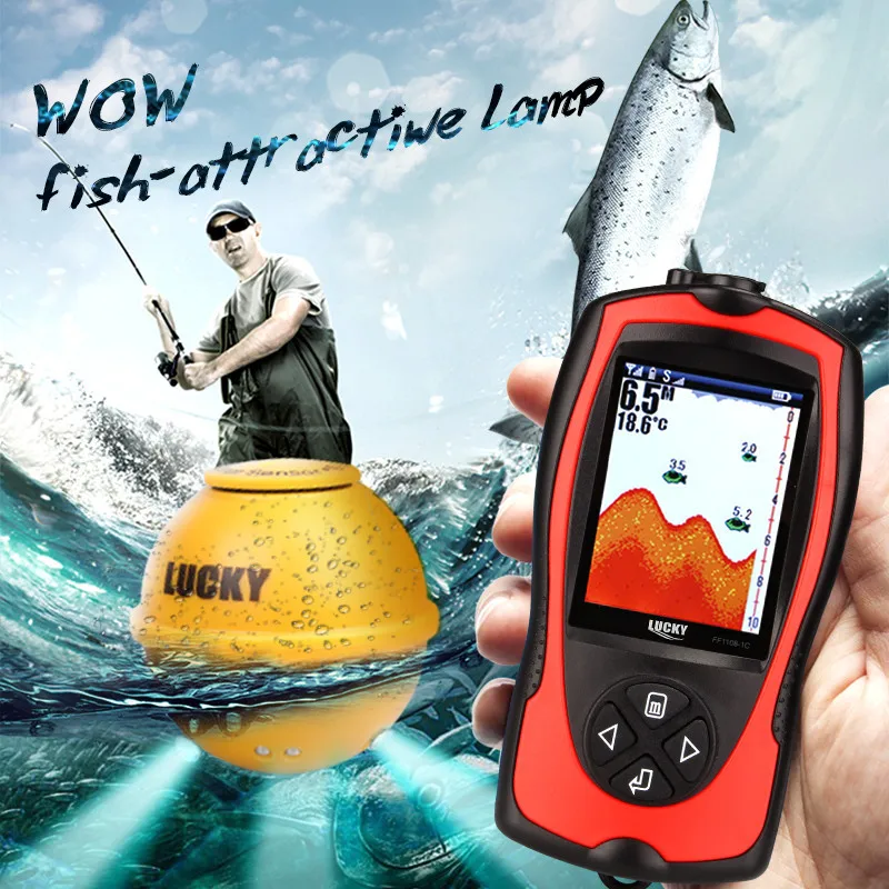 1CWLA Wireless Sonar Fishing Alert Fish Finder Underwater Echo Sounder Fishing Detector Portable Fish Finder