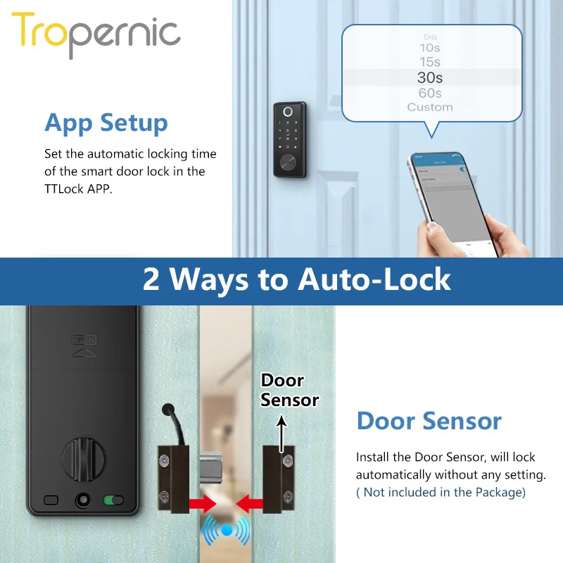 Fechadura-Eletronica Smart Door Lock, Deadbolt Digital, Tuya, Wi-Fi App, impressão digital, teclado de entrada sem chave, fechaduras eletrônicas