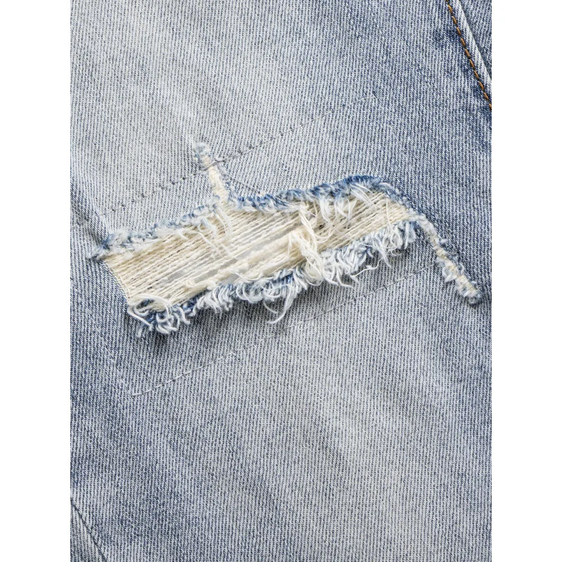 Модные легкие роскошные мужские джинсы с принтом головы тигра и стразами, новинка 2023 года, модные брендовые облегающие рваные брюки с маленькими штанинами