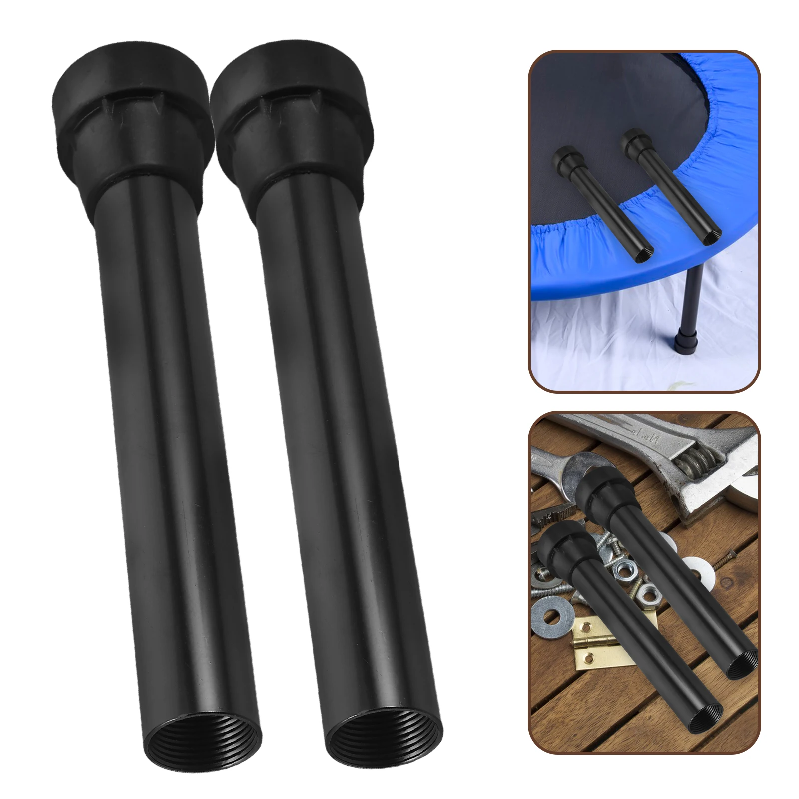 

2 Pcs Floor Mat Replacement Legs Parts Screw Pad Replacements Steel Pipe Bounce