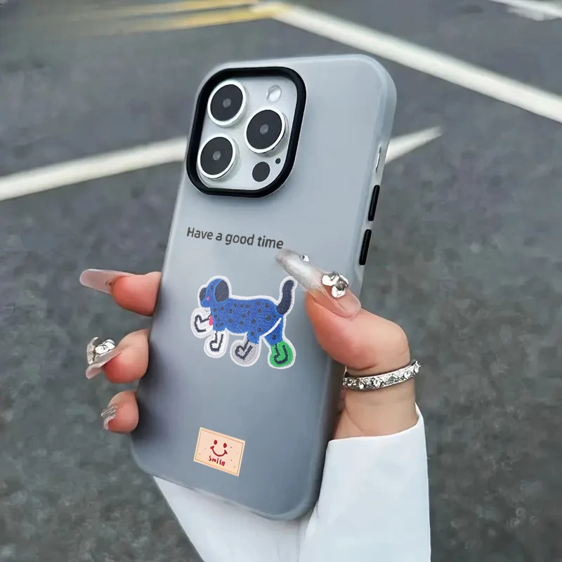 Lucky Dachshund Niedliche Hüllen für iPhone 16 Pro Max Plus, iPhone 14 13 15 17 12 11 7 XS, Bonbonfarben, Glücklicher Welpe, TPU-Schutzhülle – Detail 3