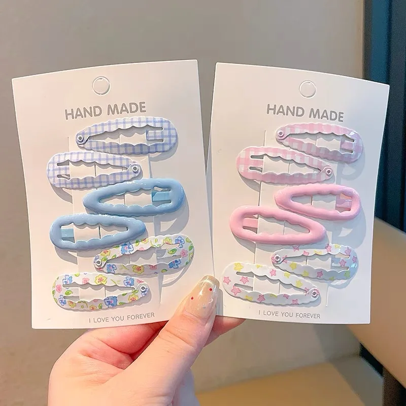 6-Piece Set of Adorable Baby Hair Clips Colorful Wavy Side Clips for Babies Girls' Bangs & Fringe Hairpins Stylish and Versatile