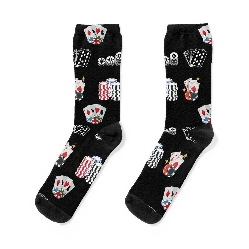 Poker, Poker Lover, Gambling, Casino, blackjack, roulette Socks basketball funny gift heated Socks For Girls Men's