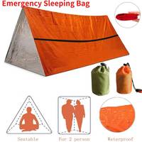 Portable Waterproof Emergency Survival Sleeping Bag Outdoor Edc Camping Gear Thermal Sack First Aid Rescue Kit Mylar Blanket 