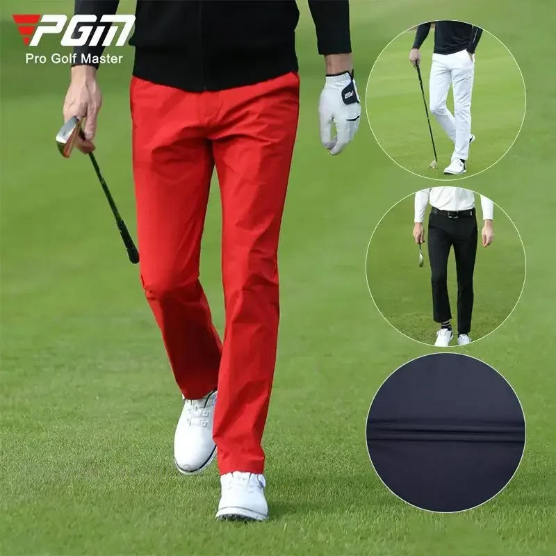 

PGM Golf Sports Pants Men Windproof Golf Long Trousers Male Stretch Business Sweatpants Man Elastic Band Casual Pants XXS-XXXL