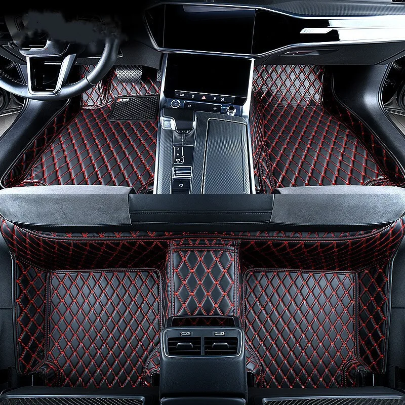 In Stock High Quality Leather Car Foot Floor Mats Waterproof Luxury Interior Accessory Full Size Specially